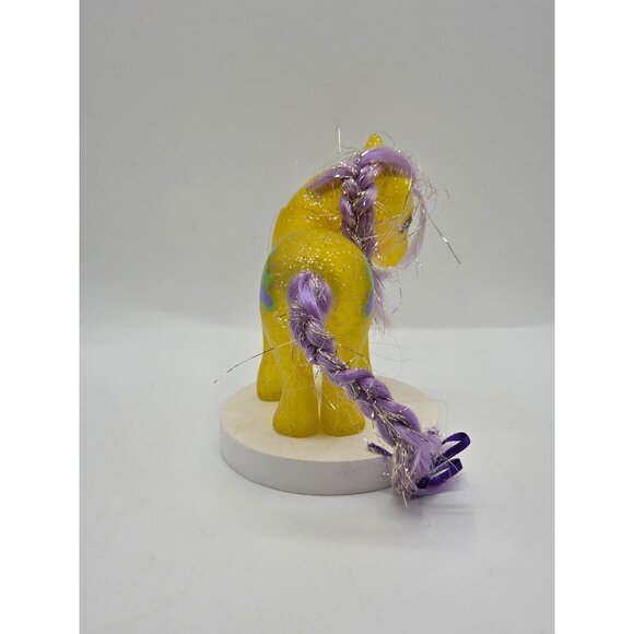 Vintage My Little Pony Napper Sparkle Yellow & Purple Figurine - Picture 8 of 8